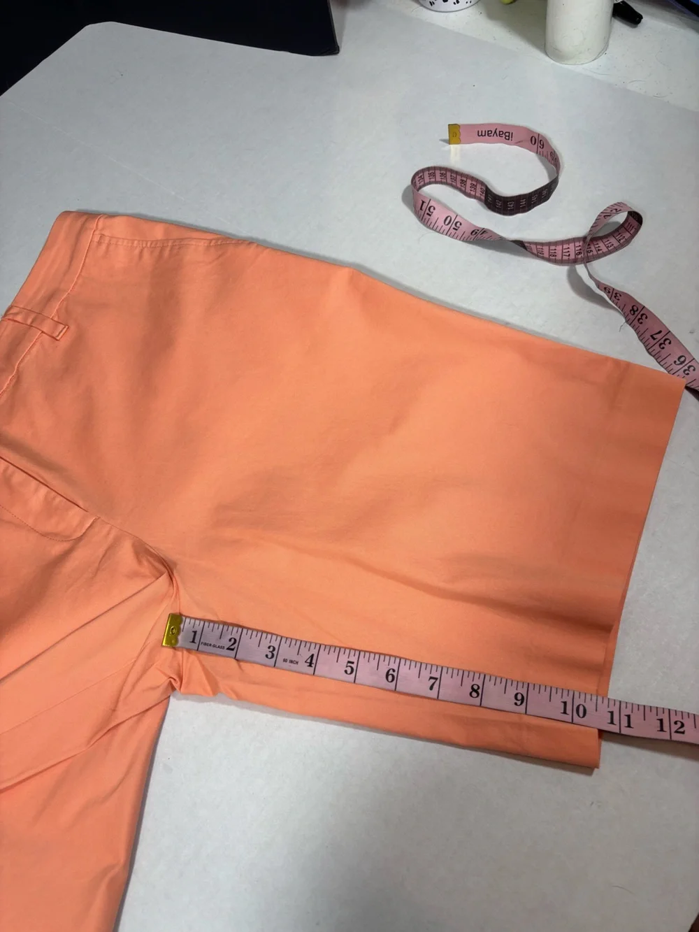 TALBOTS Perfect Short 10½” NEW Size 14 Orange stretch twill knee length